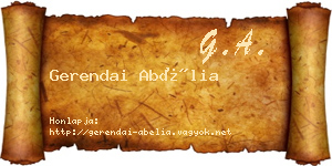 Gerendai Abélia névjegykártya